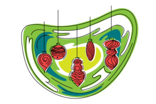 Abstract Print Art Style Ornaments for Christmas Projects