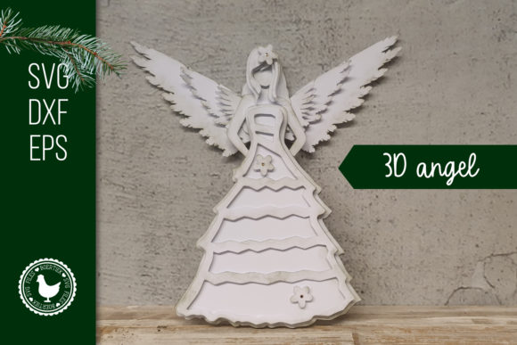 Angel Cardstock 3D for Christmas Creations