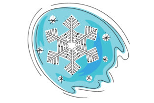 Christmas Abstract Snowflake Design