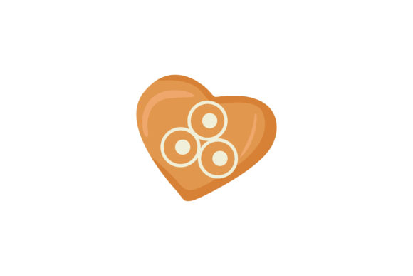 Christmas Heart Cookie Illustration for Festive Branding