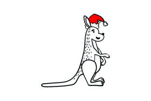 Christmas Kangaroo: A Festive Graphic Design Asset