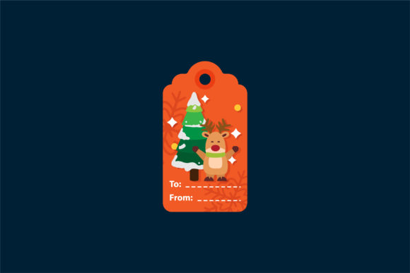 Christmas Label Card Decoration Illustrations