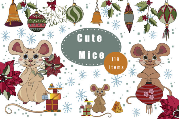 Cute Mice Illustrations for Bloggers and Publishers