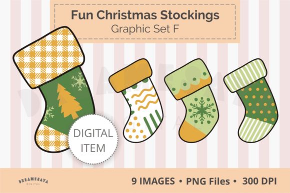 Fun Christmas Stockings Png Clipart F for Illustrations