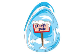 North Pole Sign for Christmas Crafting