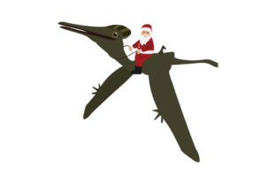 Santa’s Flight: A Festive Graphic Design Asset