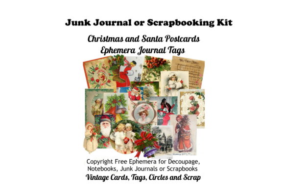 Vintage Christmas Postcards Journal Kit